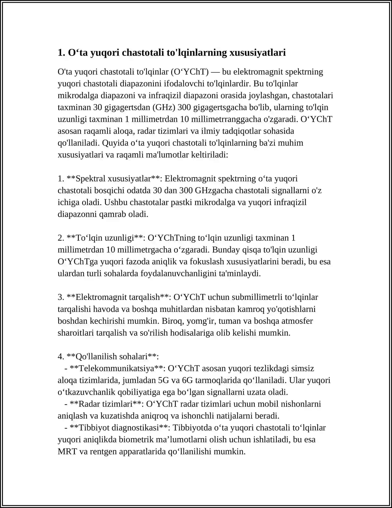 PAST VA YUQORI CHASTOTALI FIZIOTERAPEVTIK APPARATLAR. ULARNI ISHLASHINING FIZIK ASOSLARI 4