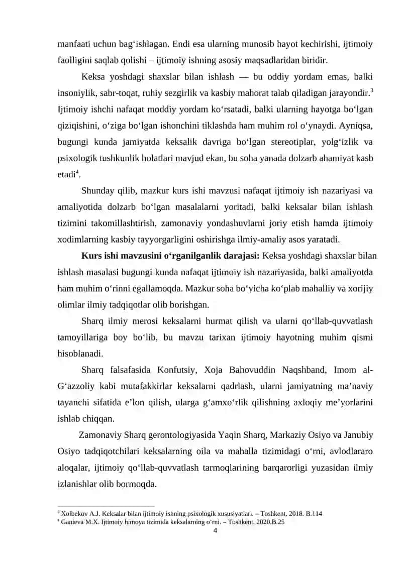 Keksa yoshdagi shaxslar bilan ijtimoiy ishning o‘ziga xos jihatlari 4
