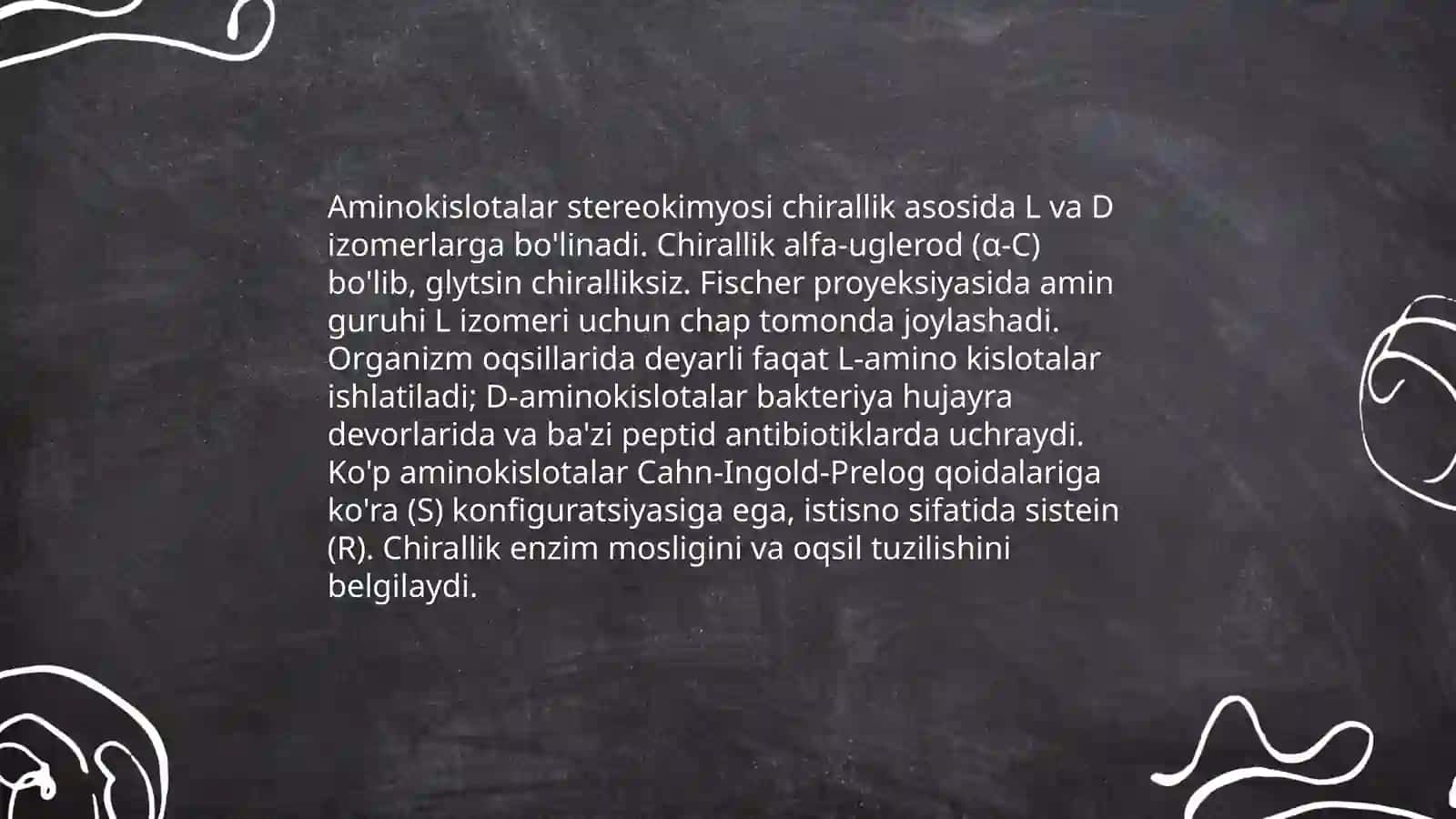 Aminokislotalar:organizmdagi oqsillar tarkibiy qismi 4