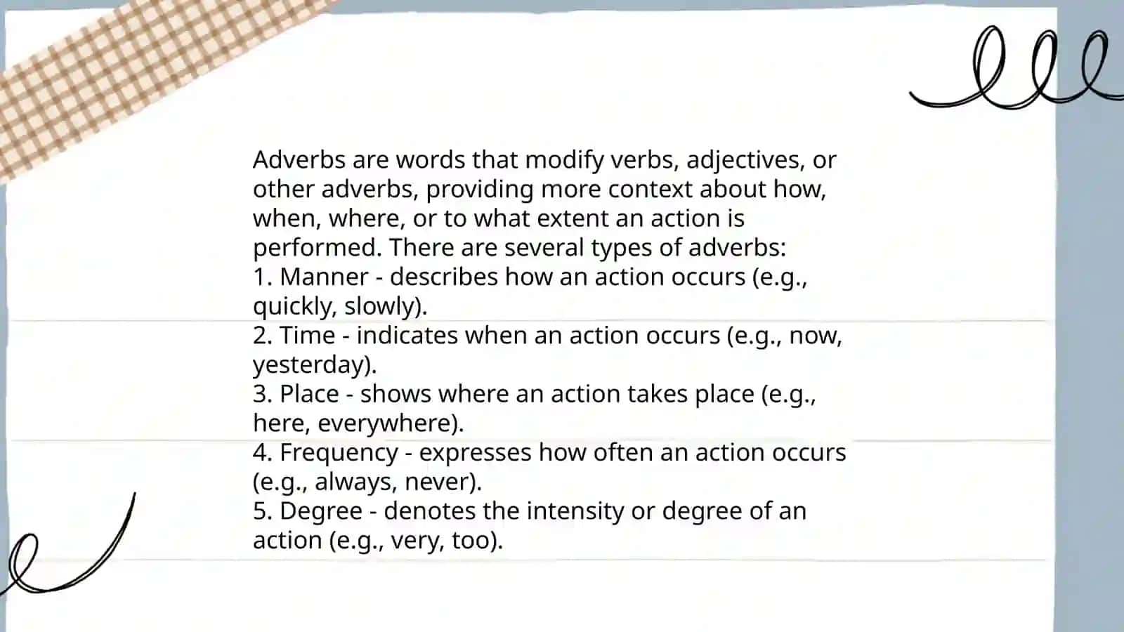 Adjectives and adverbs 4