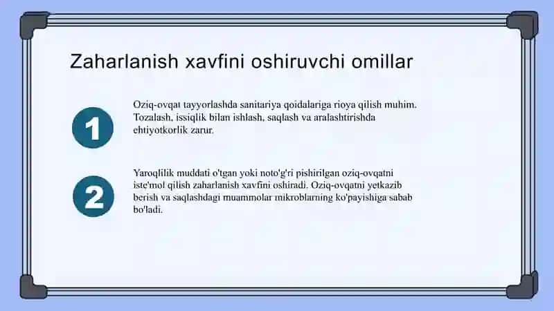Ovqatdan zaharlanishlar va ularning profilaktikasi 4