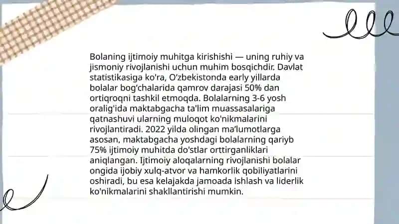 Kichik maktab yoshidagi bolaning maktabga moslashishi muammosi 4