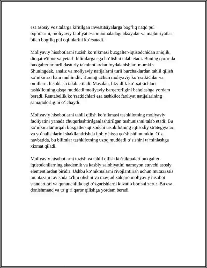 BUXGALTER-IQTISODCHI MUTAXASSISNING AKADEMIK VA KASBIY KO‘NIKMALARI 4