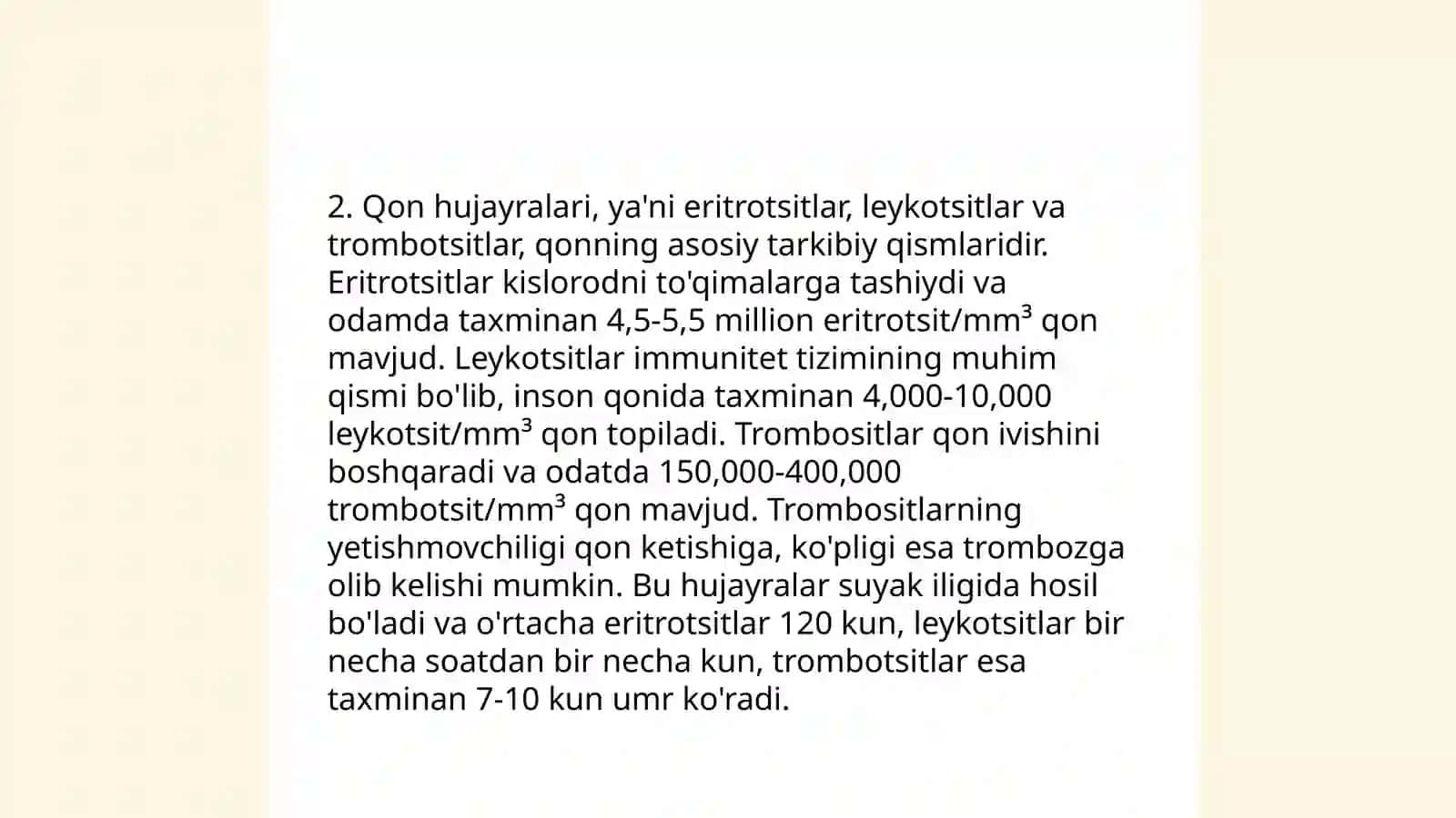 Qon va uning kimyoviy tahlillari 4