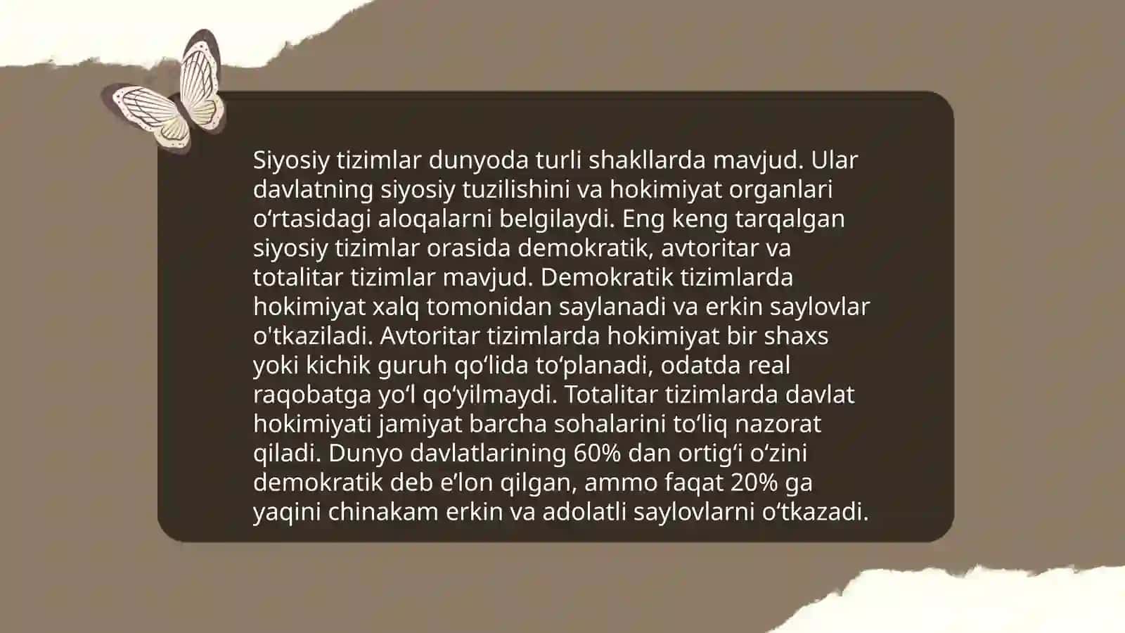 Davlat funksiyalarining rivojlanishi va o'zgarishiga ta'sir etuvchi omillar 4