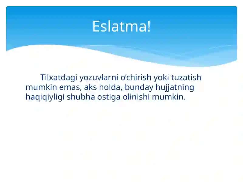 Mavzu: Tilxat, tushuntirishxati, Hisobot 4