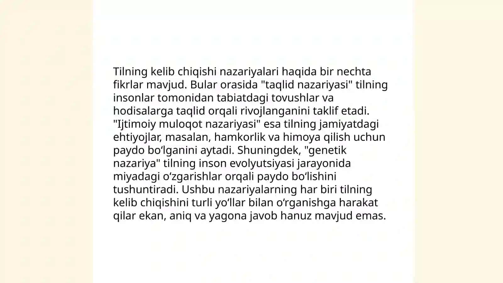 Tilning paydo bo'lishi 4