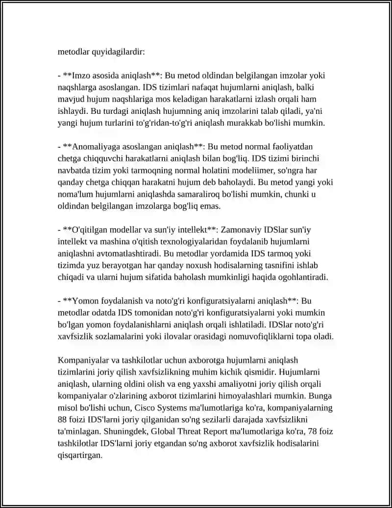 AXBOROTGA HUJUMLARNI ANIQLASH VA TAHLILLASH 4