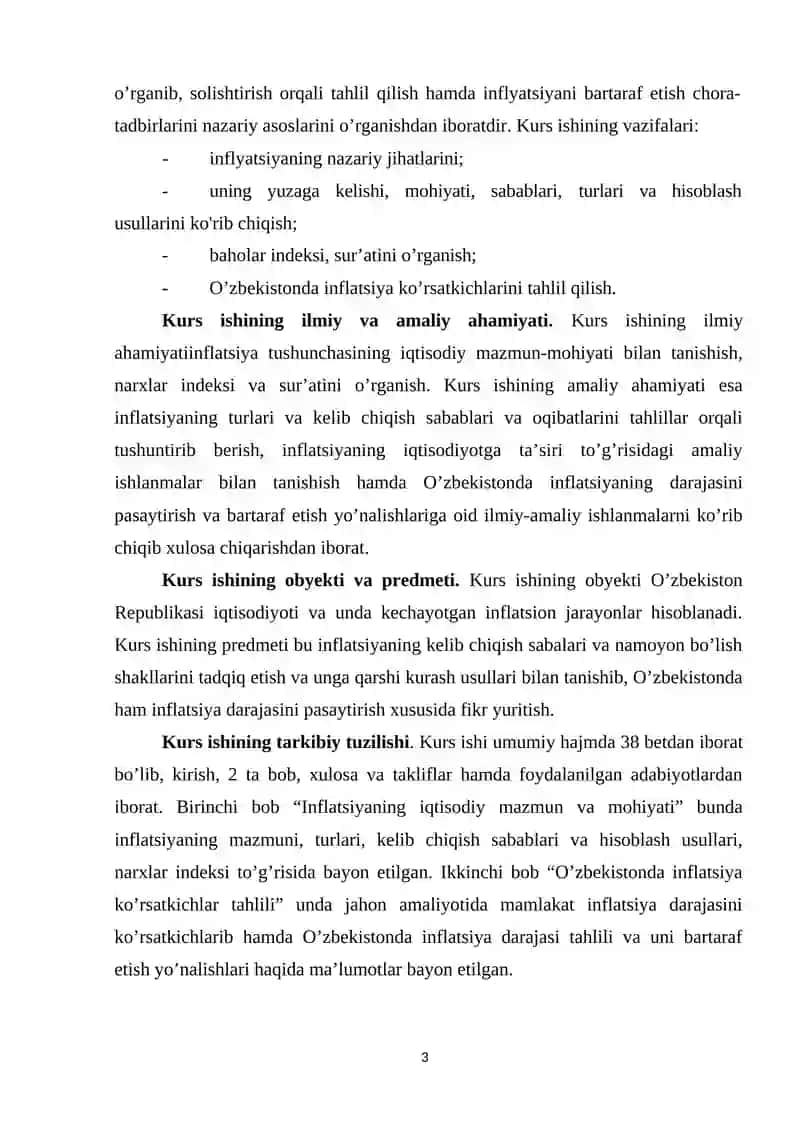 INFLATSIYA TURLARI SABABLARI VA HISOBLASH USULLARI. BAHOLASH INDEKSI 4