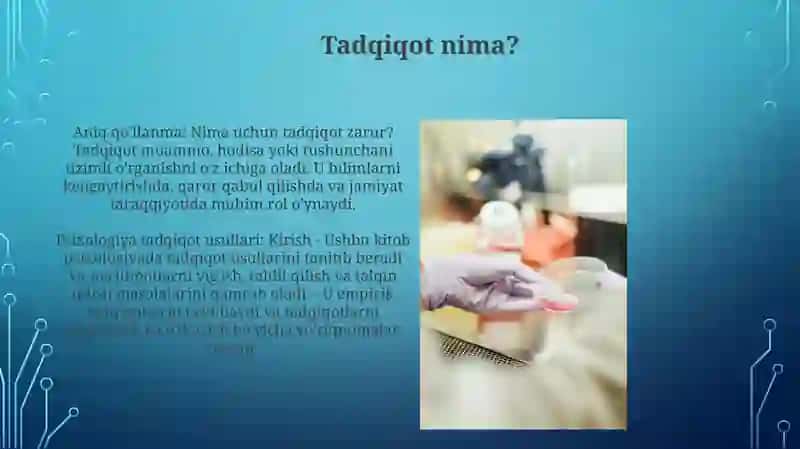 Psixologiyaning Taqiqot Metodlari 4