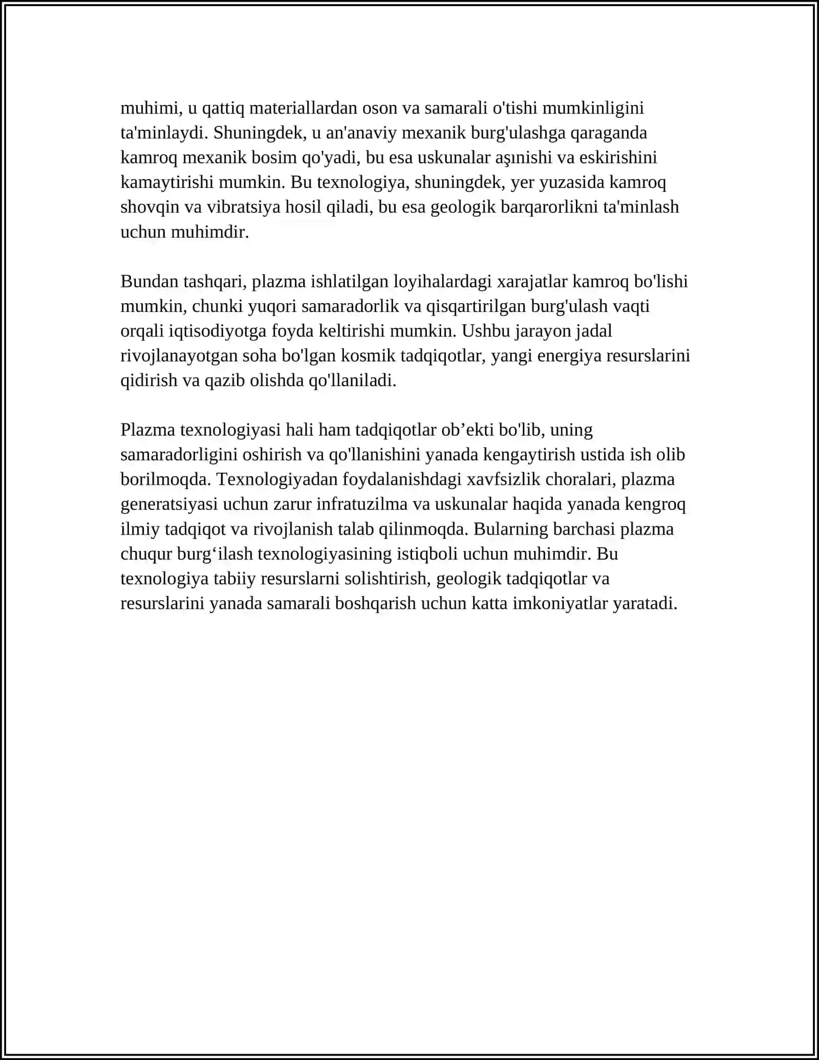 PLAZMA CHUQUR BURGʻILASH TEXNOLOGIYASI 4