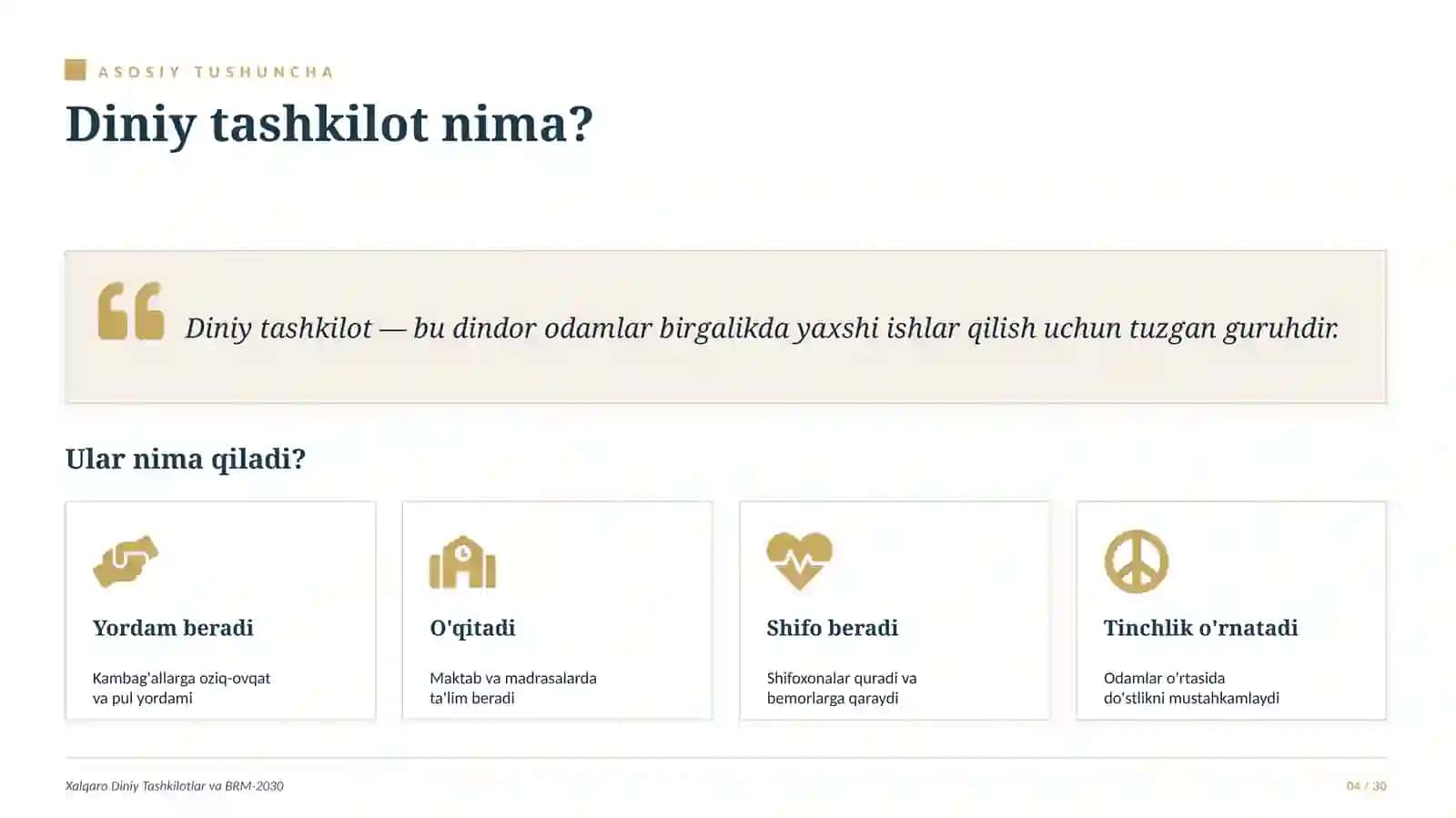 Xalqaro diniy tashkilotlar 4