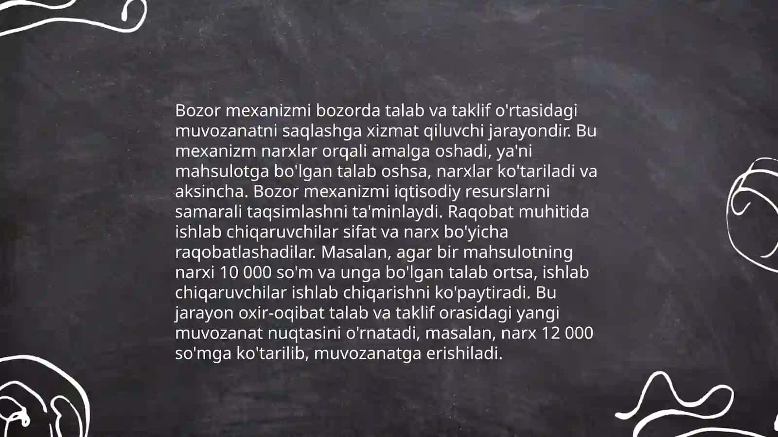 Bozor iqtisodyoti. Bozor va uning tuziliwi 4