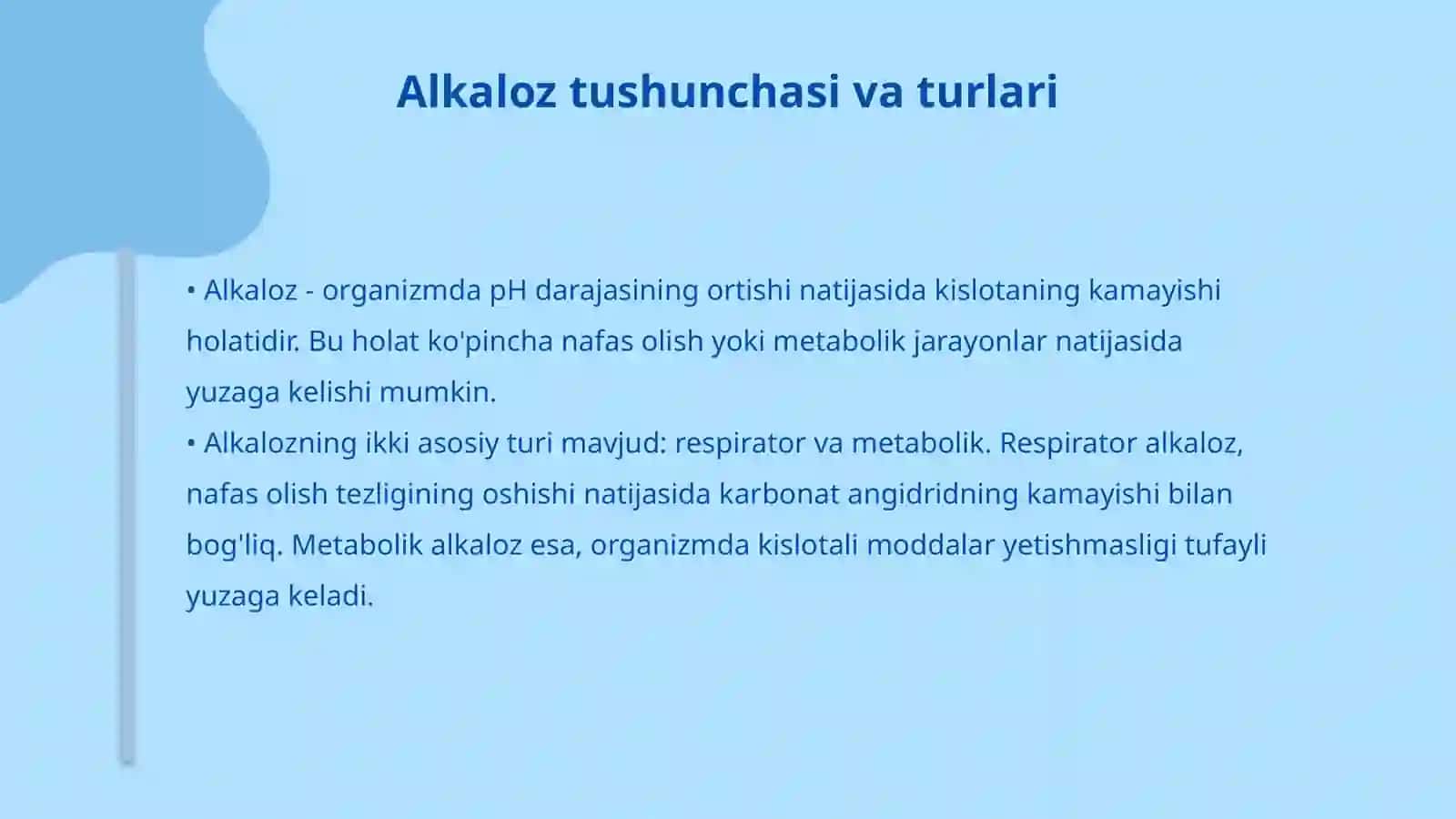 Atsedoz va alkaloz ko'rishlari 4