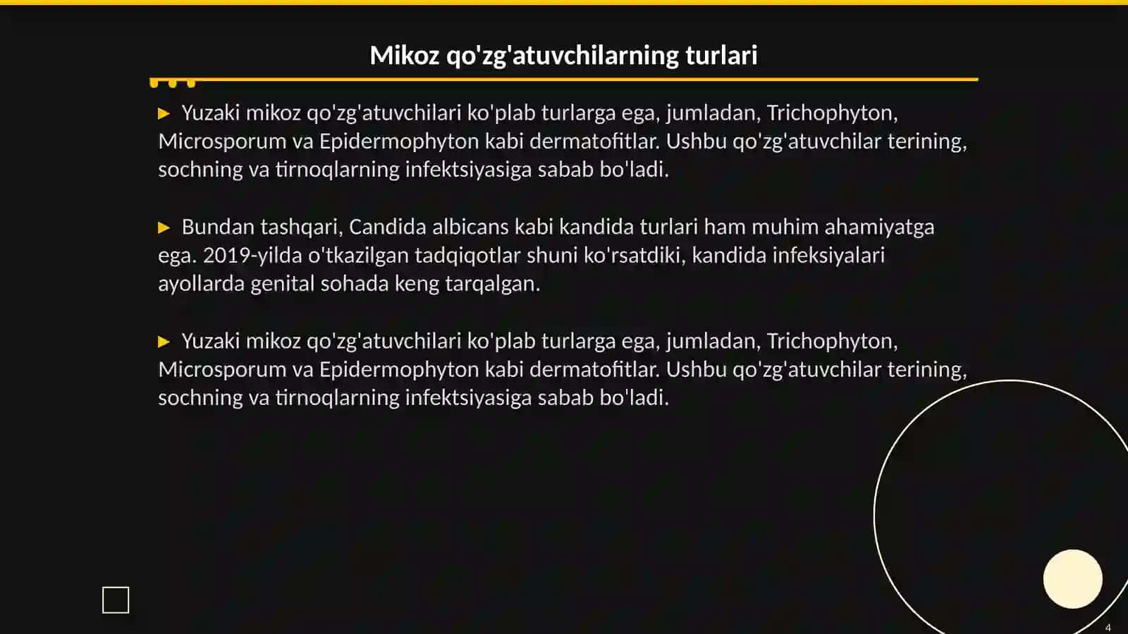 yuzaki mikoz qo'zg'atuvchilar 4