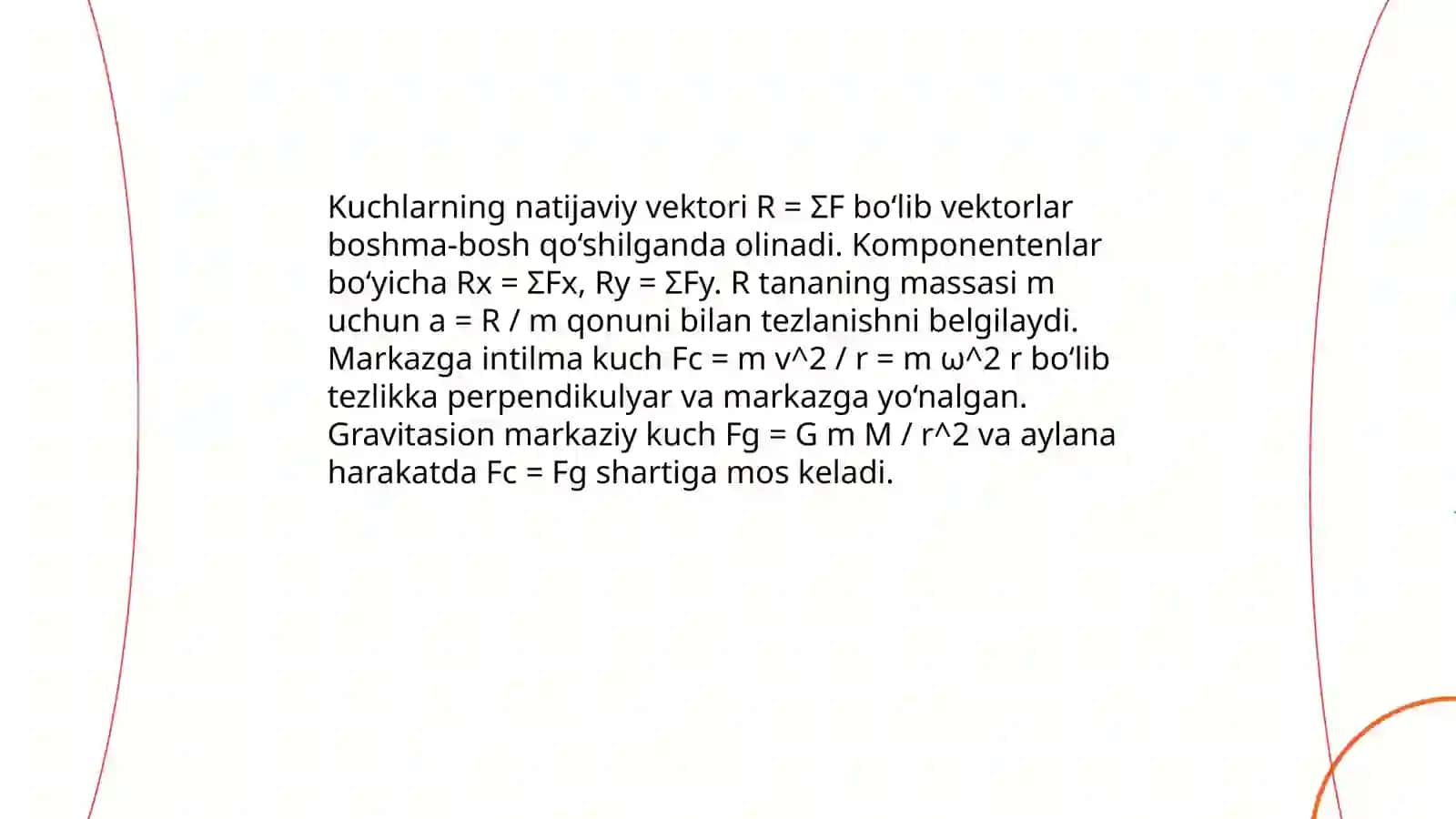 Vektorial kuchlarni qo'shish: analitik va grafik usullar 4