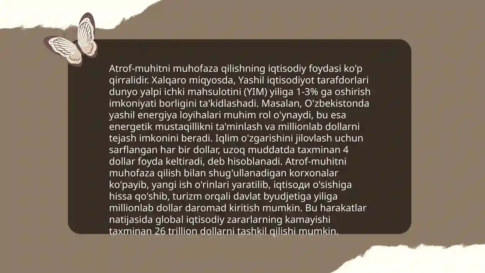 Tabiatni muhofaza qilishga oid tadbirlarning iqtisodiy samaradorligi 4