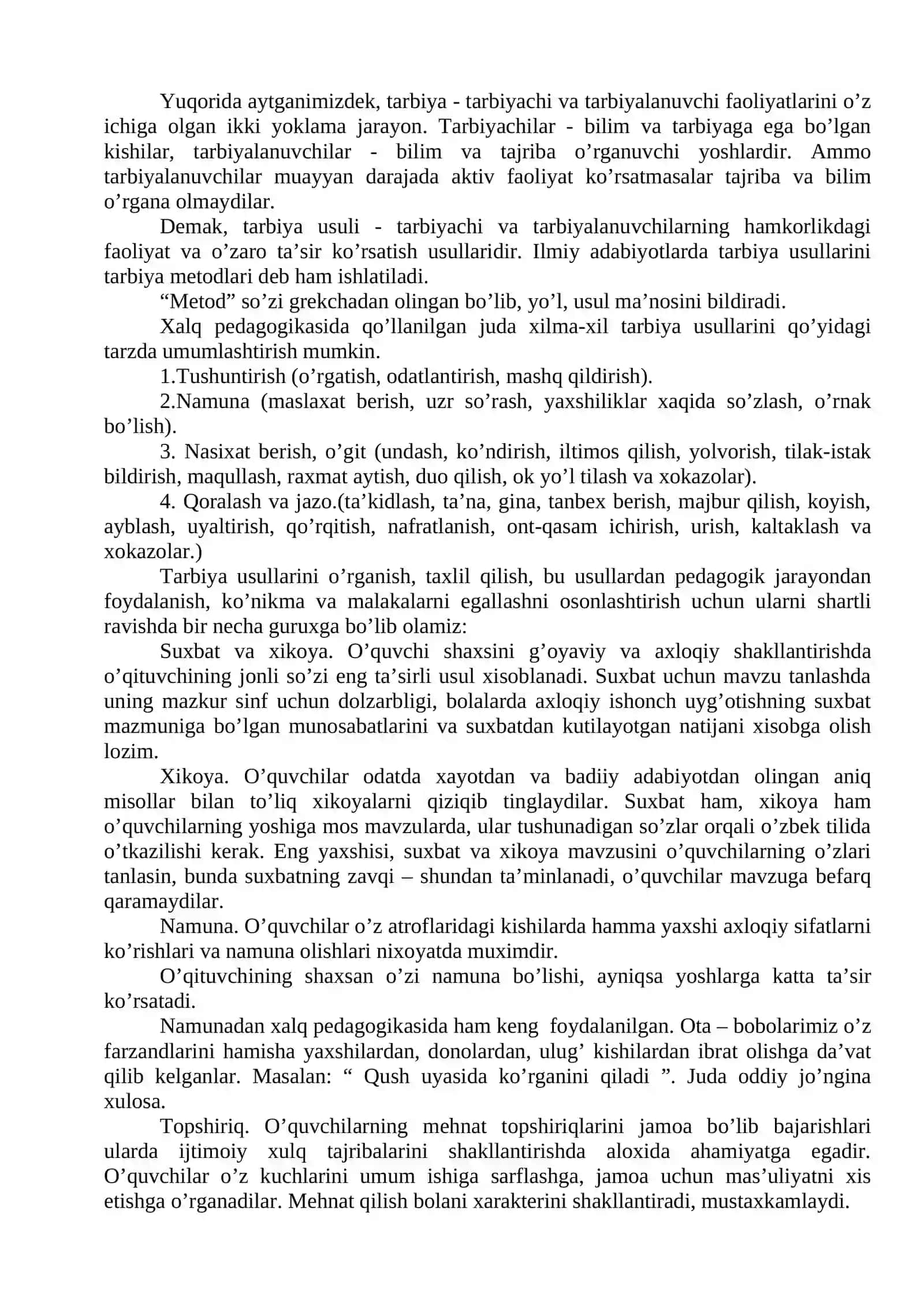 Tarbiya usullari va shakllari 4