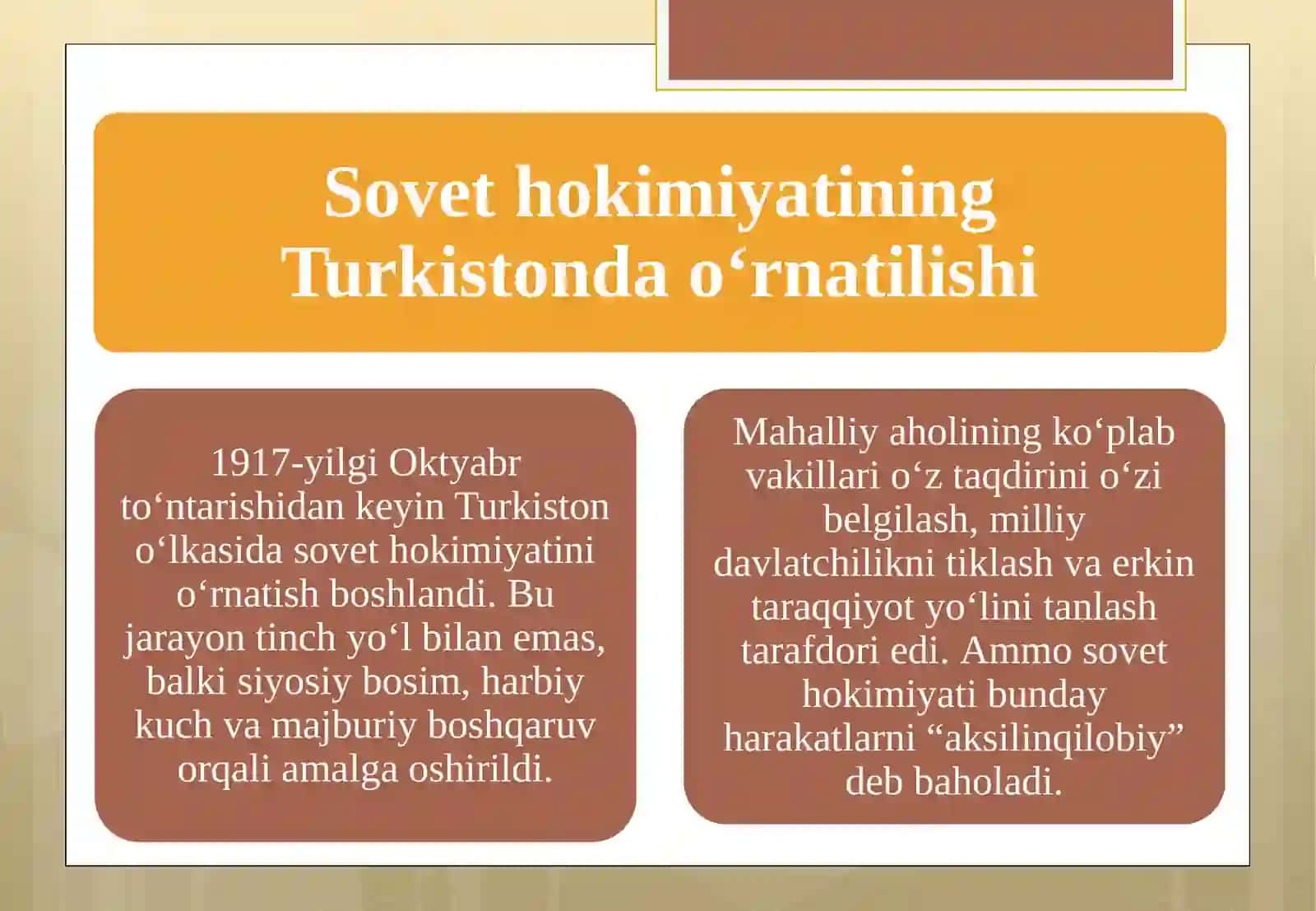 O‘zbekiston mustabid sovet davlati tarkibida 4