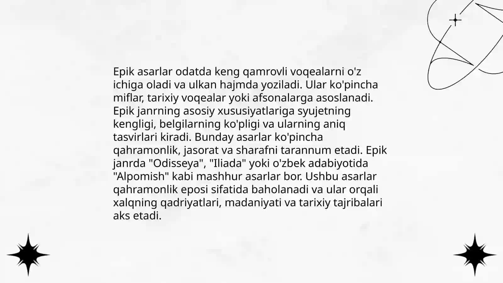 Epik asar kompozitsiyasi 4