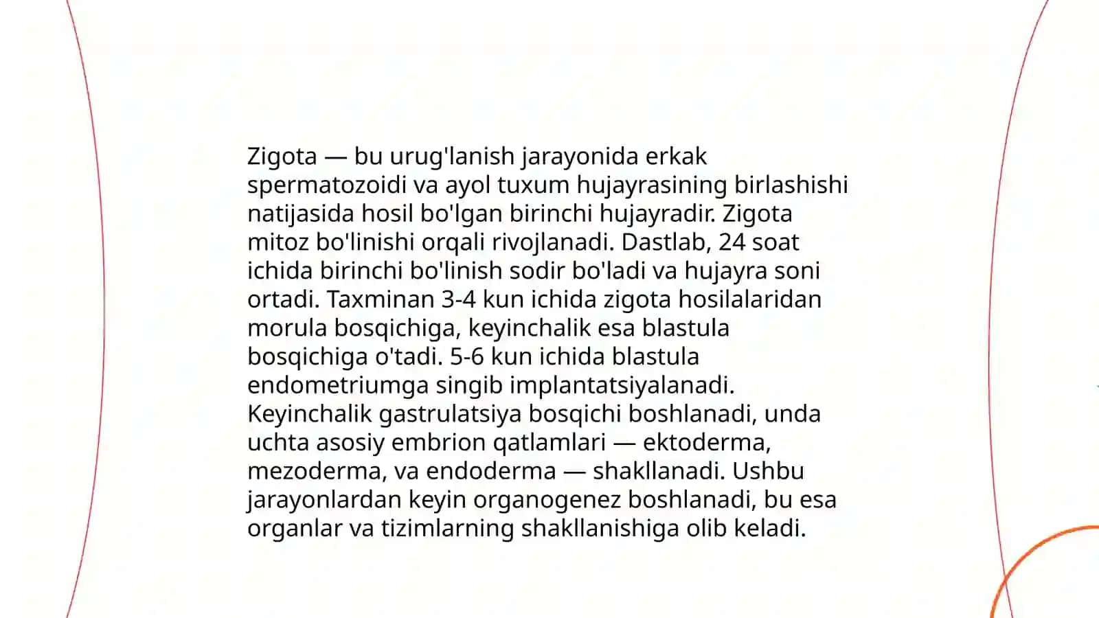 Embrional rivojlanishning umumiy qonuniyatlari 4