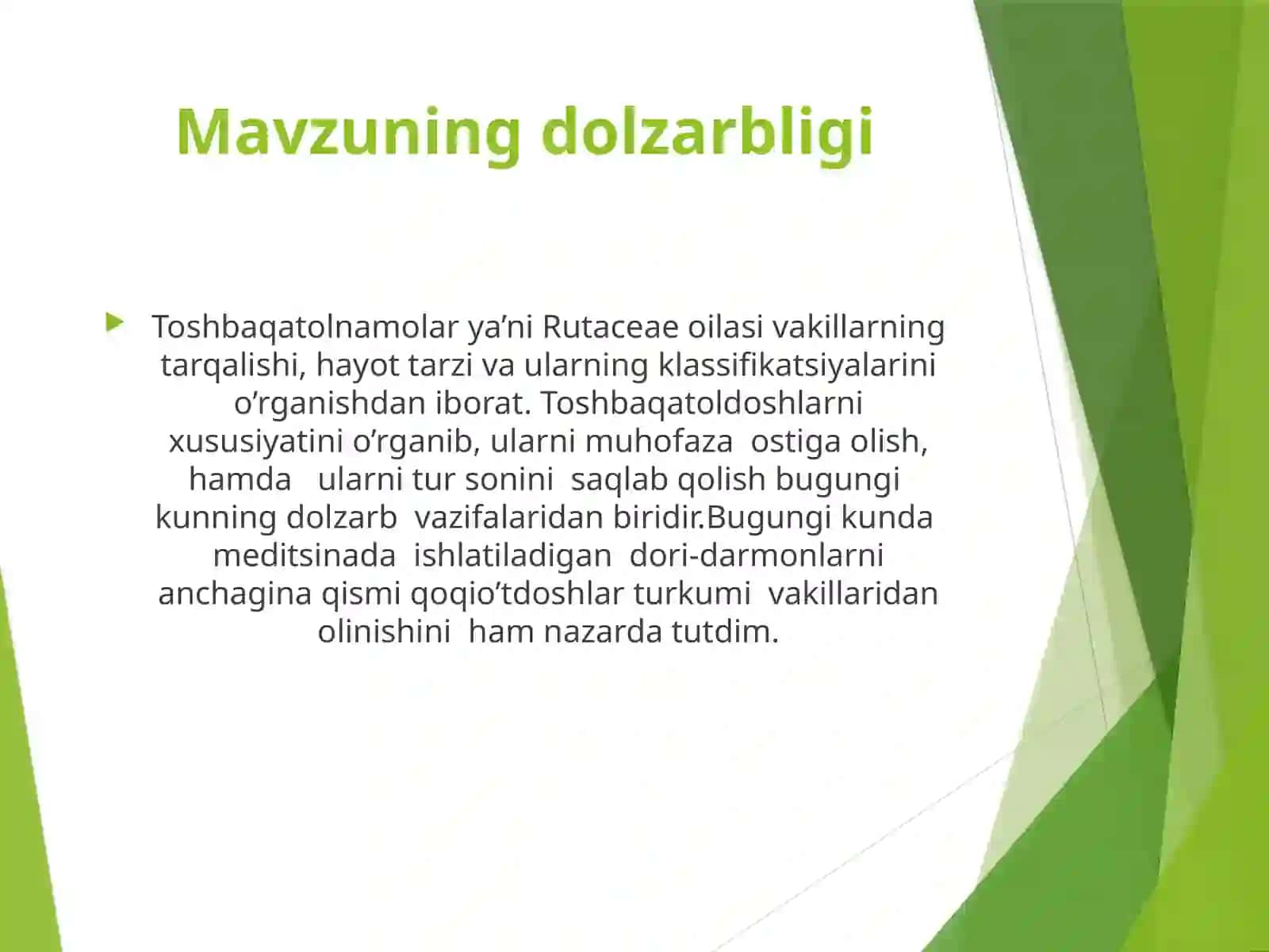 Toshbaqatolnamolar oilasi 4