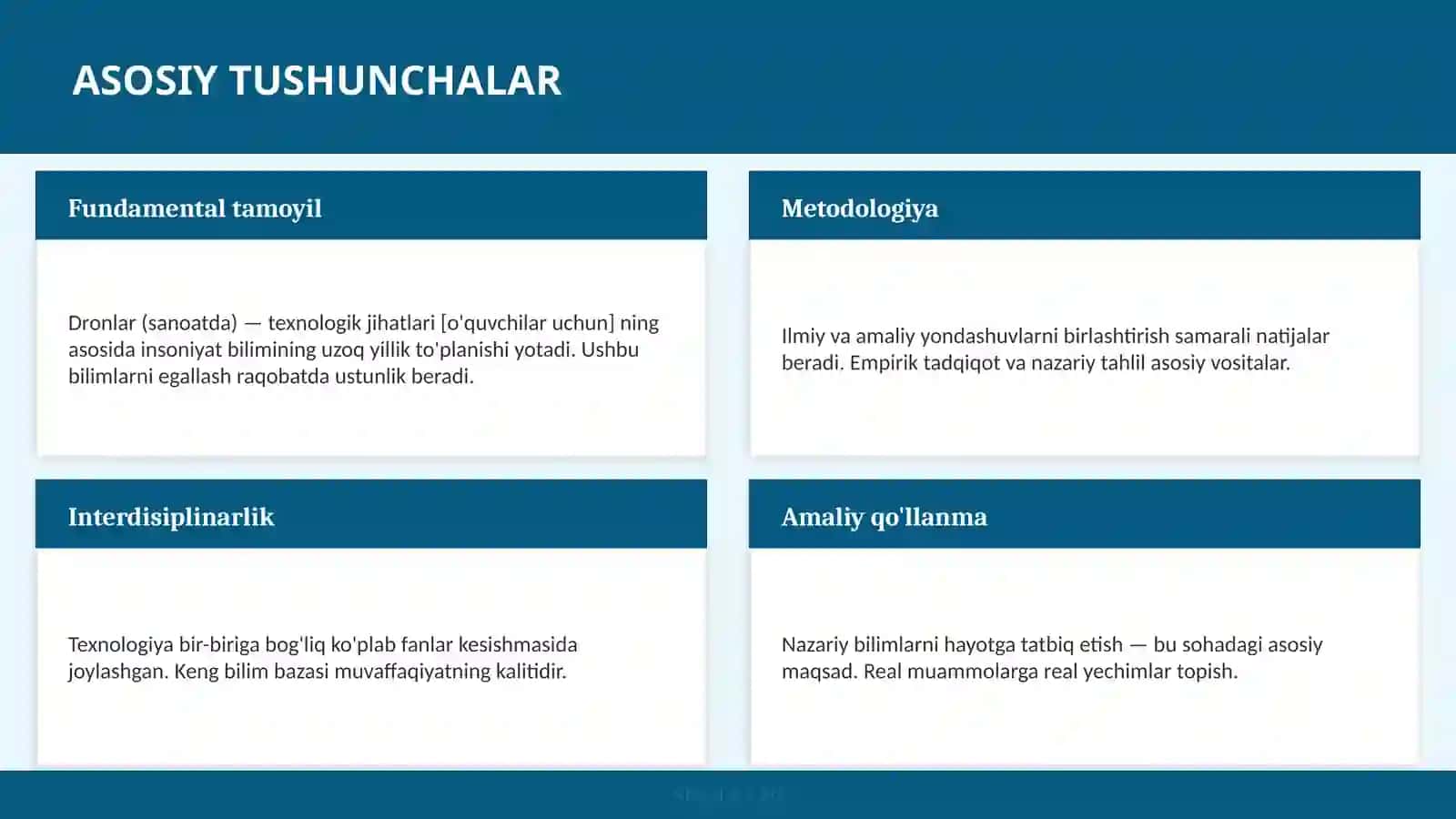 DRONLAR (SANOATDA) — TEXNOLOGIK JIHATLARI [O'QUVCHILAR UCHUN] 4