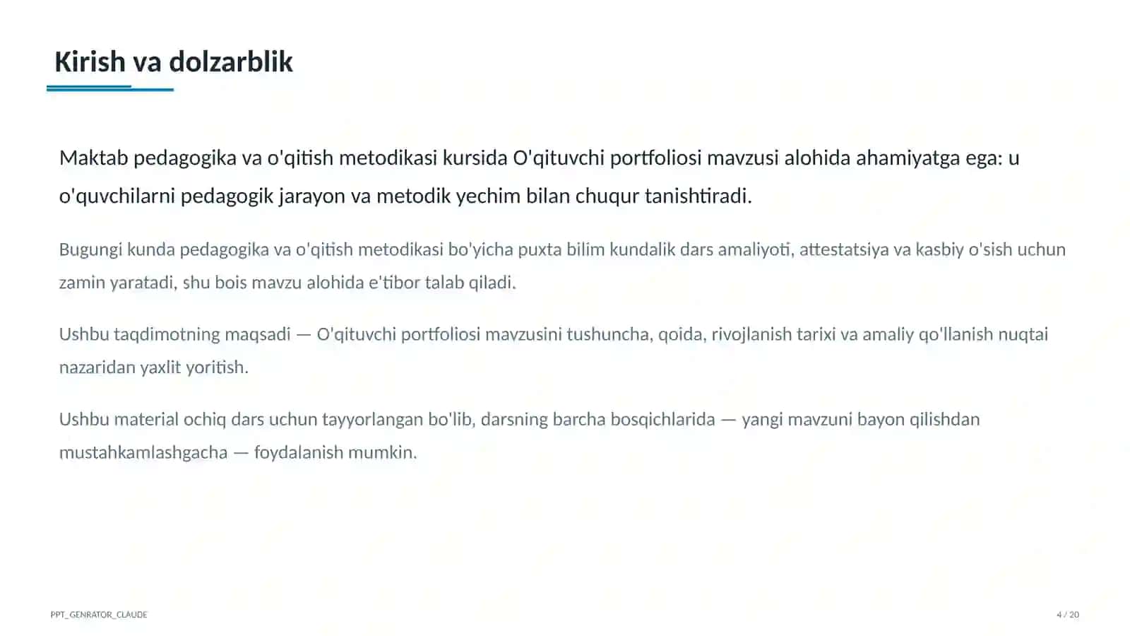 O'qituvchi portfoliosi 4
