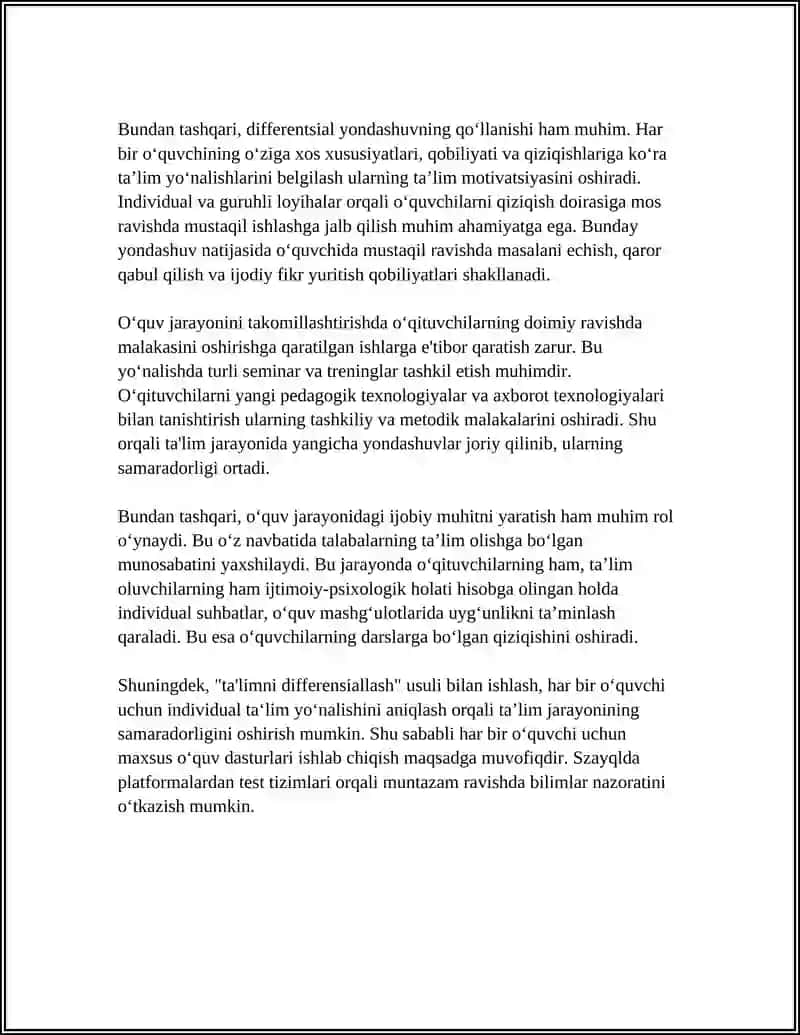 Pedagogik texnologiyalarni joriy etish va samaradorligini oshirish 4