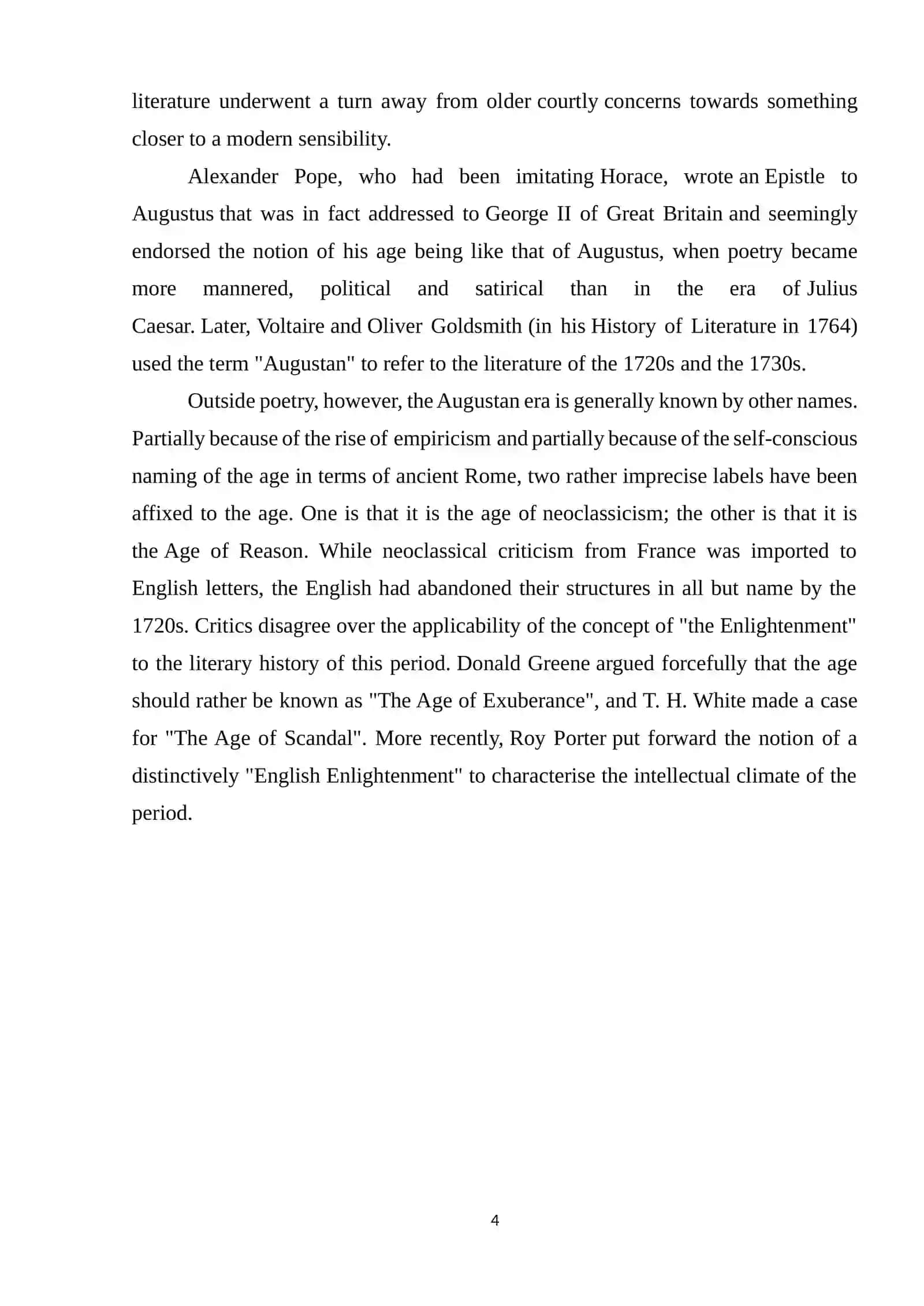 Augustian Age Literature Course Paper 4