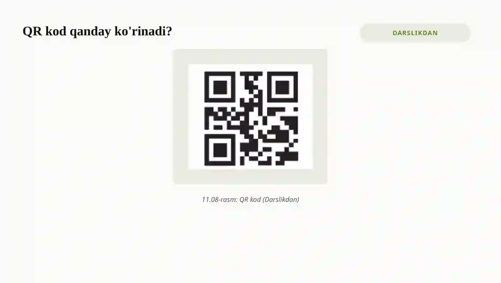 QR kodlar. Taqiladigan hisoblash qurilmalari 4