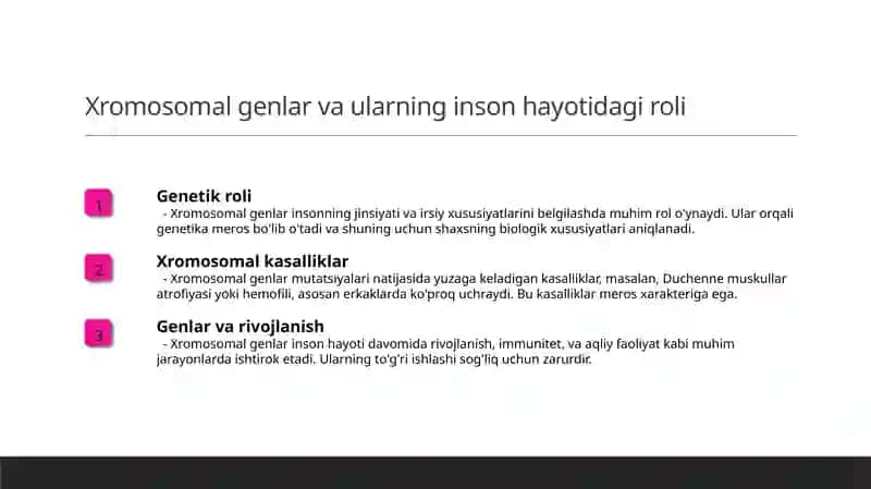 Odam xromosomal strukturasi va funksiyalarining asoslari 4