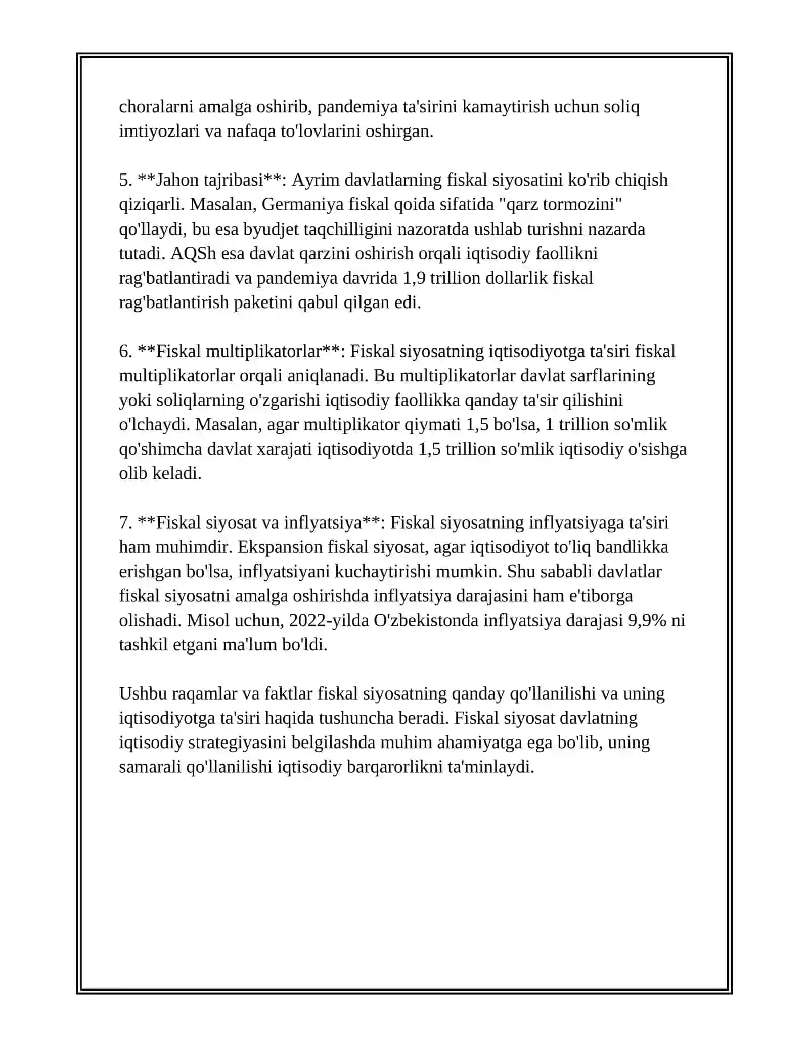 MOLIYA SIYOSATI 4