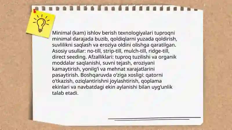 Tuproq unumdorligini boshqarishda tuproqqa ishlov berish usullari 4