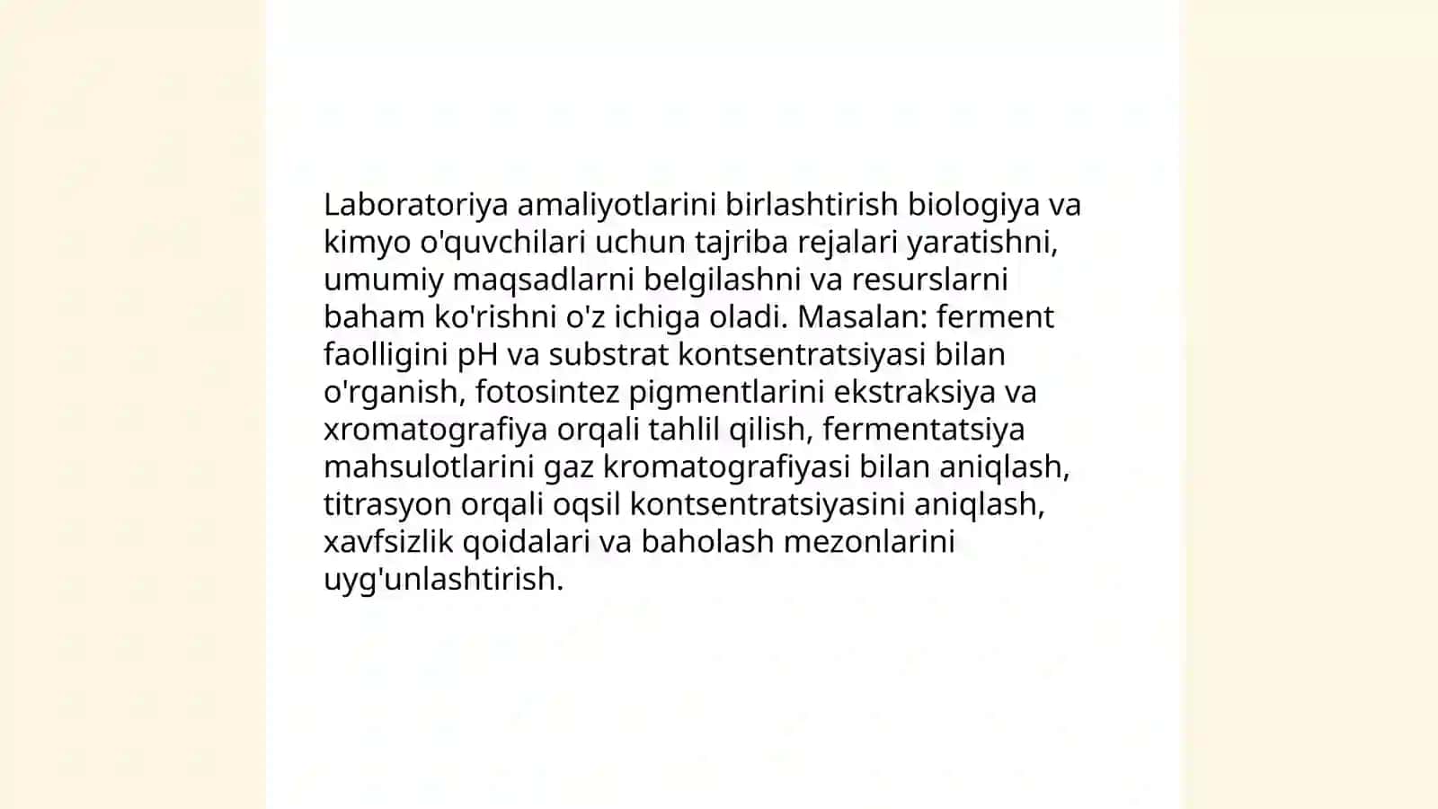 Biologiyani oqitishda Kimyo fani bilan fanlararo boglanishni amalga oshirish yollari 4