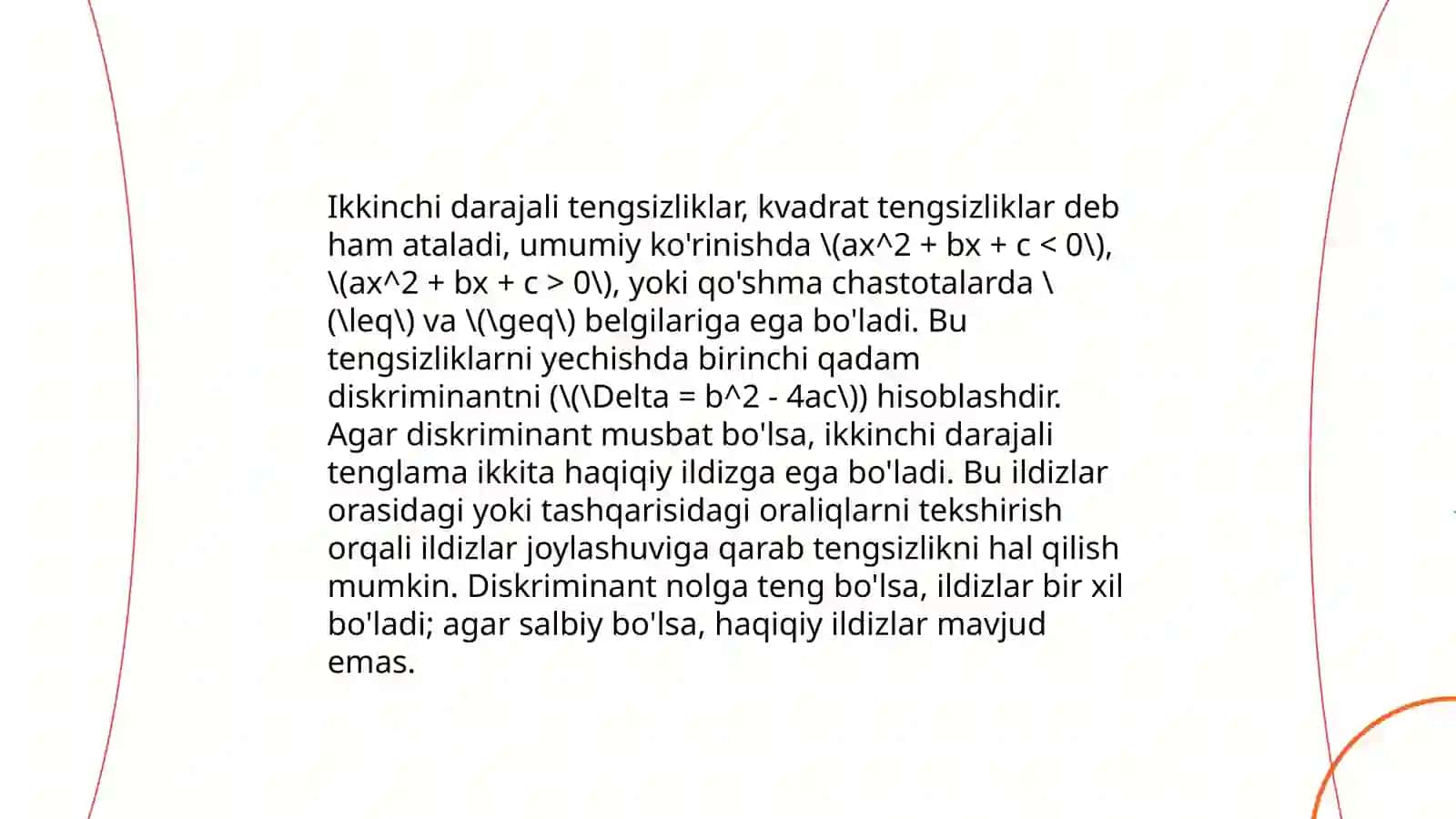 Nochiziqli tengsizliklar 4