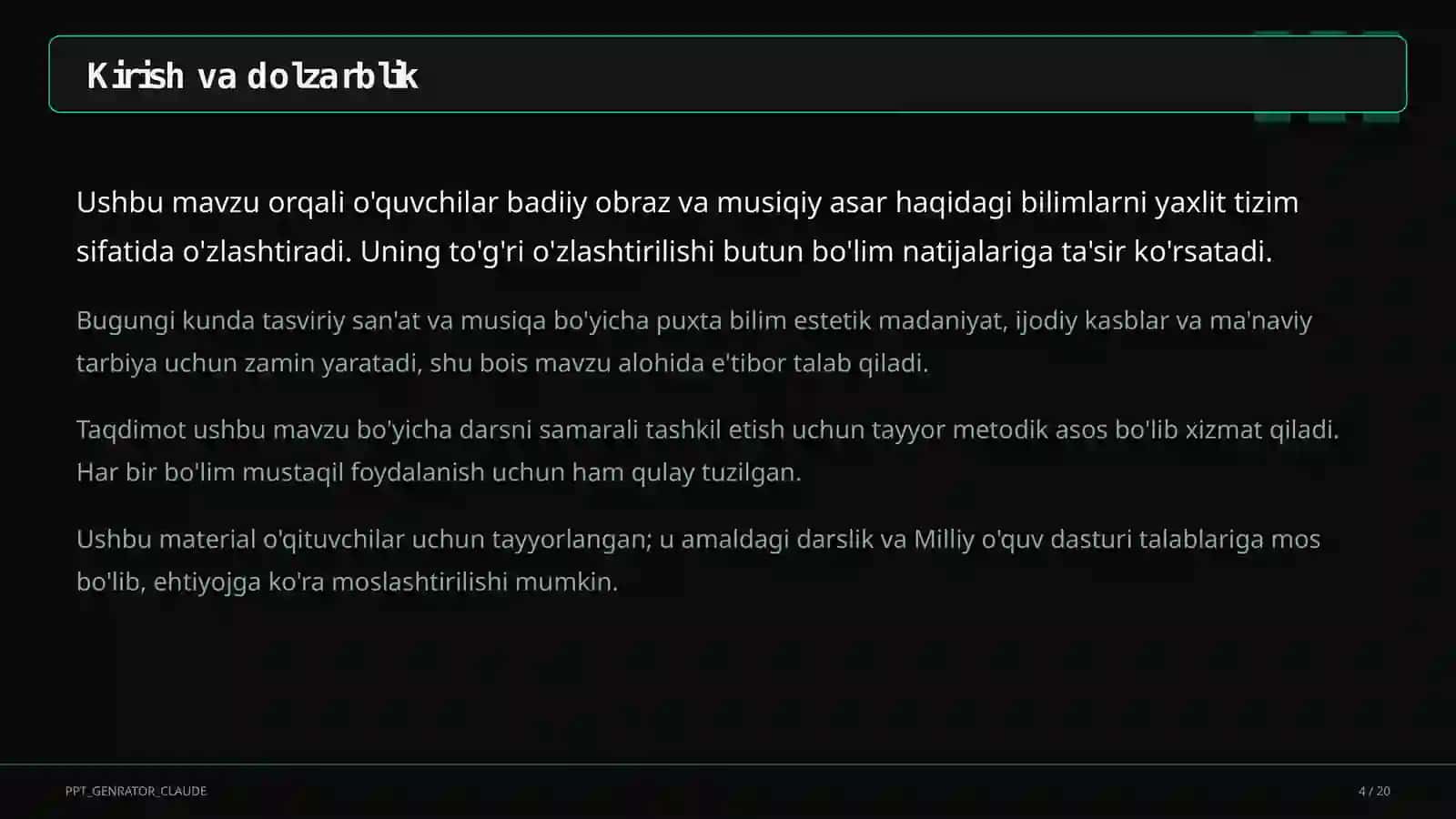 Me'morchilik yodgorliklari: Registon va Ichan-qal'a (6-sinf) 4