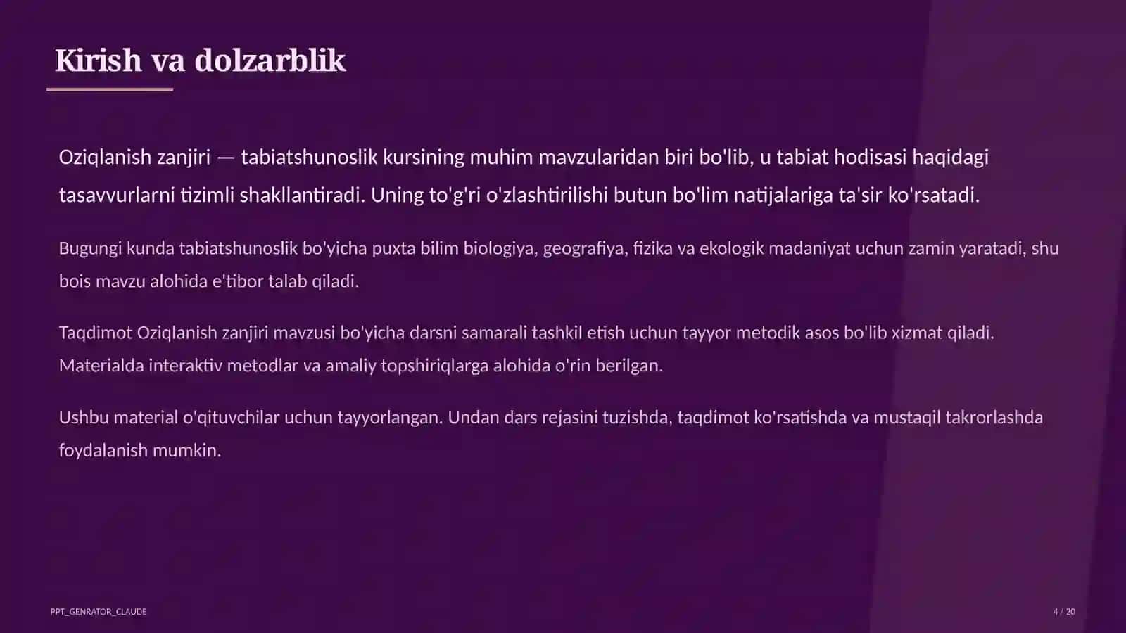 Oziqlanish zanjiri (3-sinf) 4