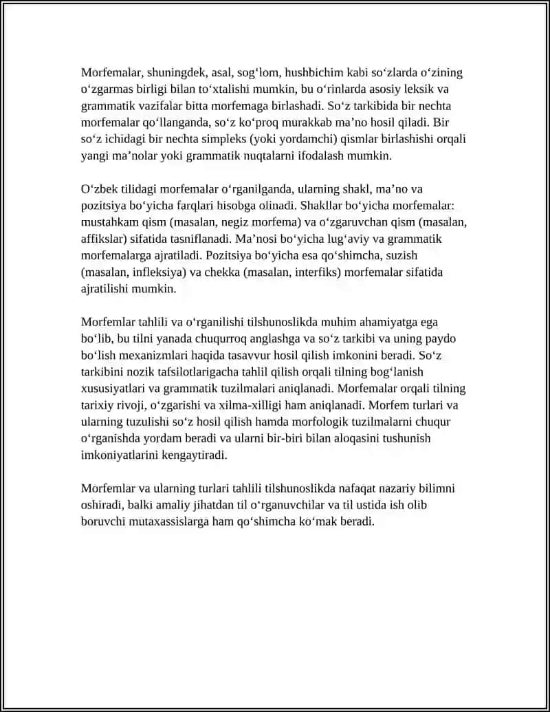 MORFEMIKA VA SOʻZ YOZILISHI 4