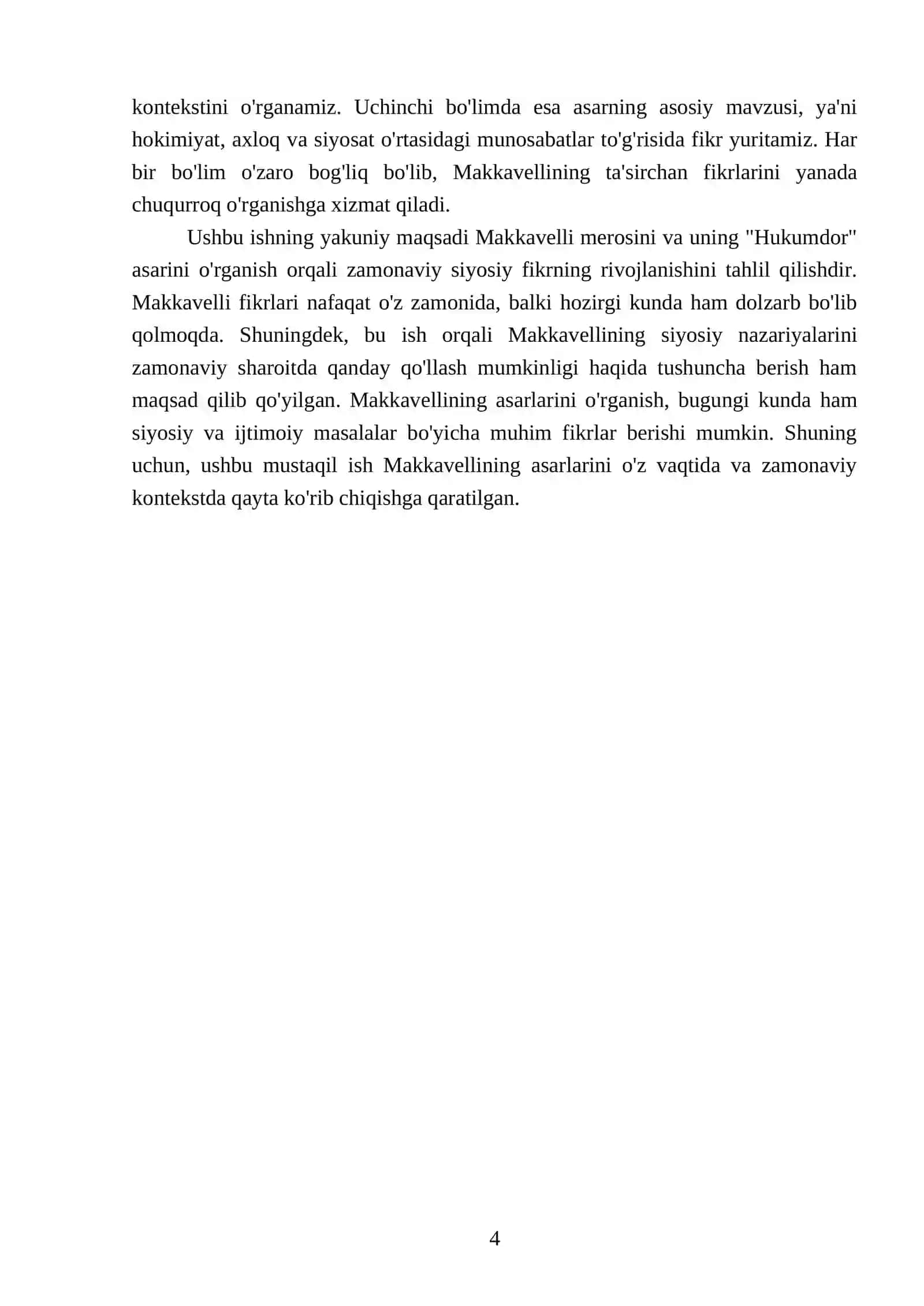 Makkavelli-asosiy bosqichlari 4