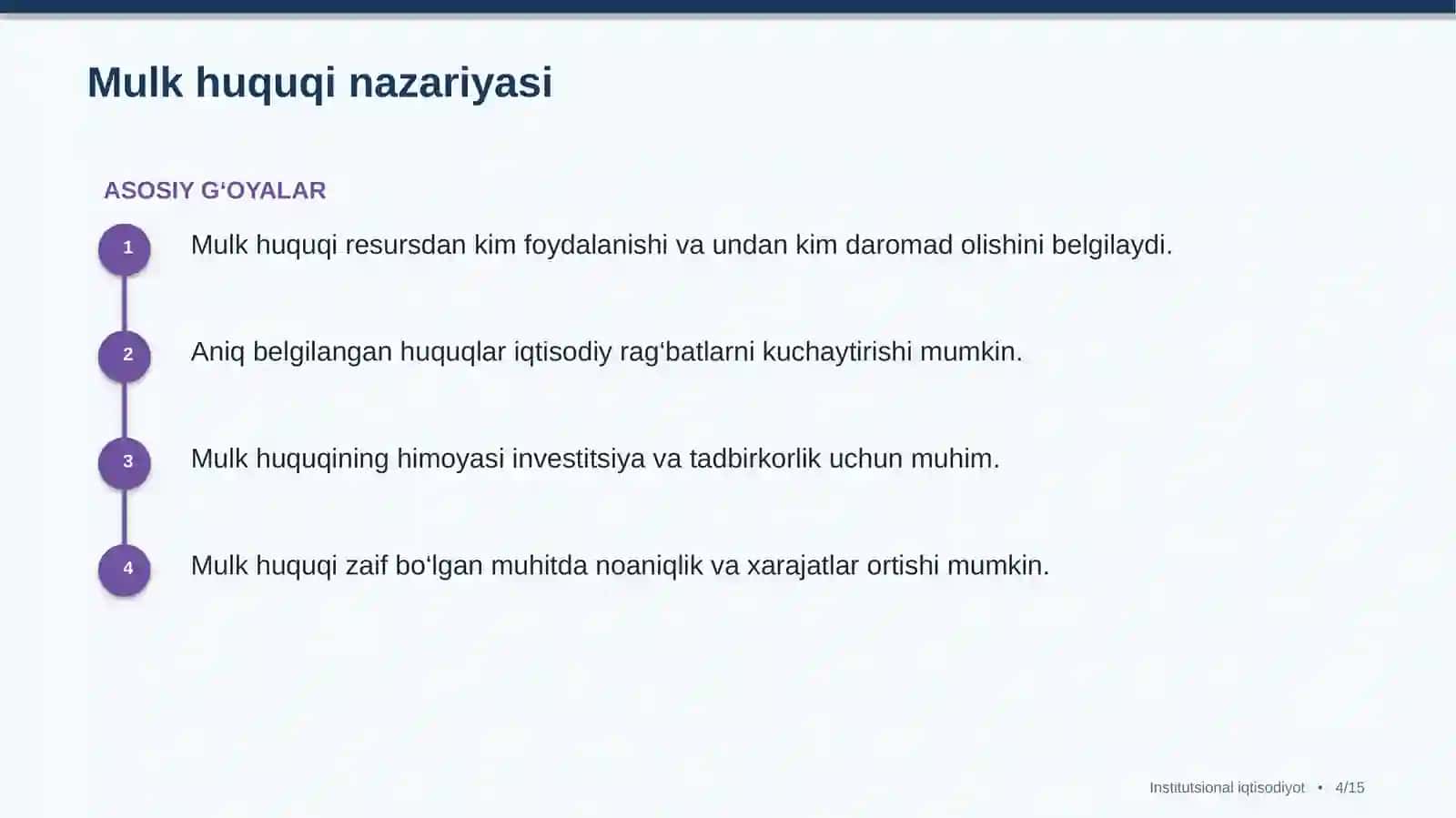 Institutsionaliqtisodiyotningasosiyyo‘nalishlari 4