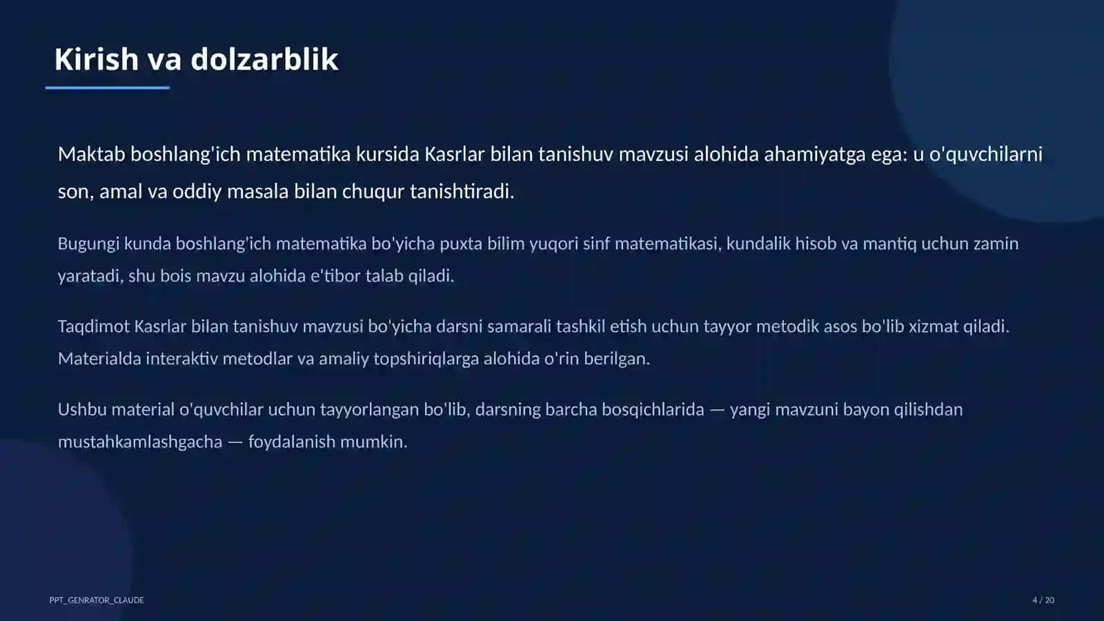 Kasrlar bilan tanishuv (4-sinf) 4