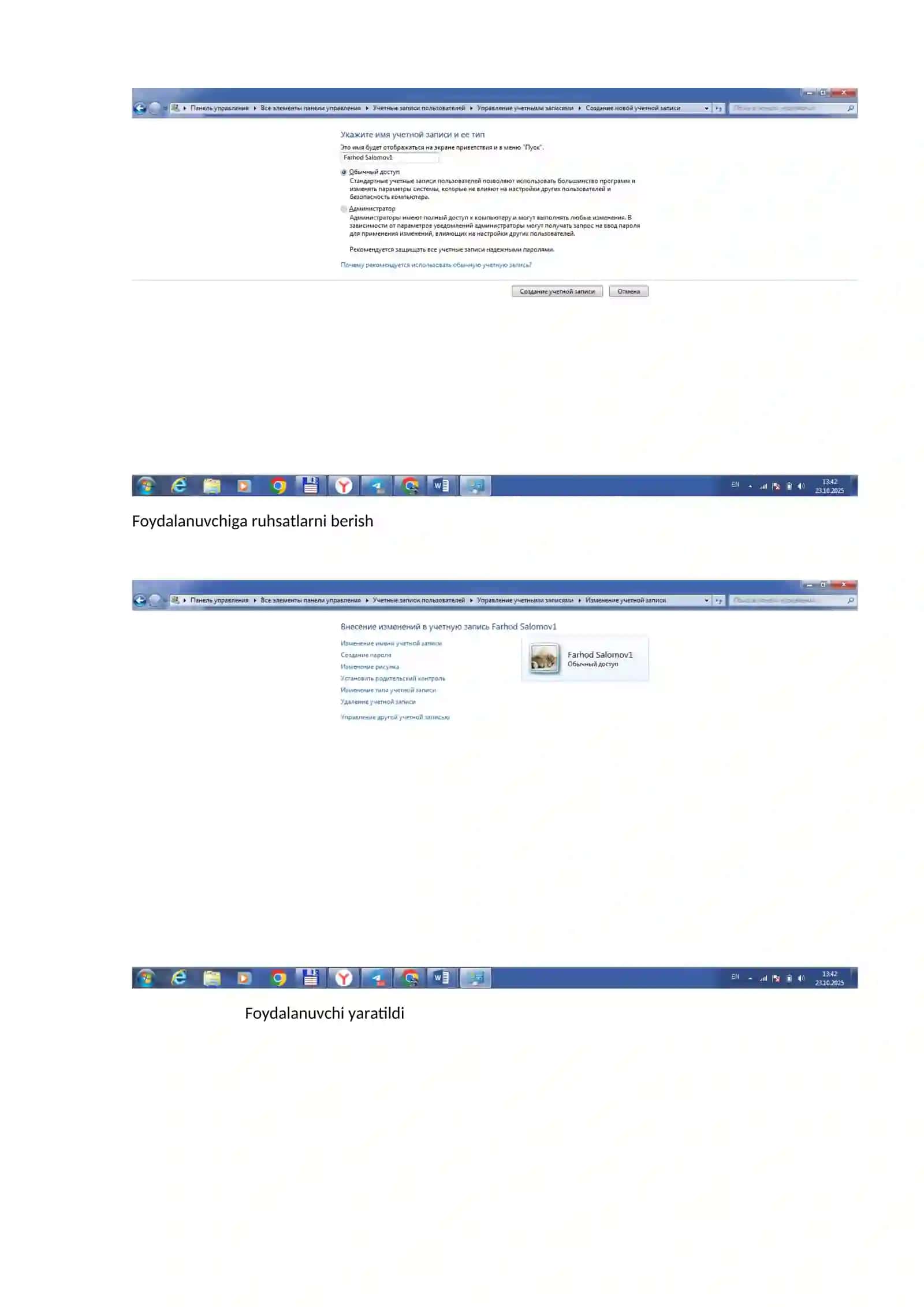 WINDOWS OS DA FOYDALANUVCHI HUQUQLARINI BOSHQARISH 4