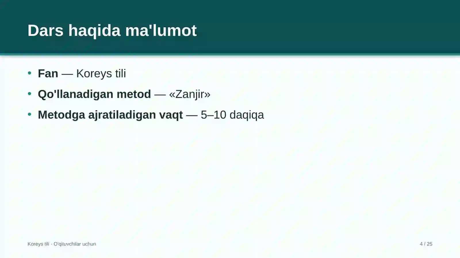 koreys tili darslarida zanjir metodidan foydalanish 1171 4