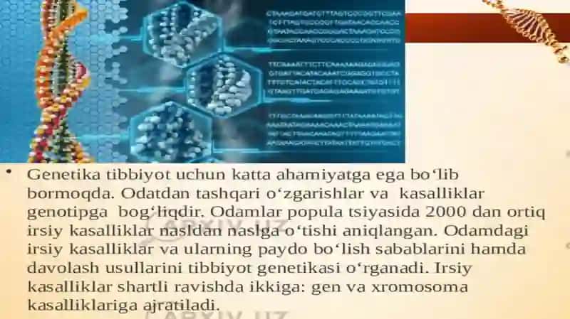Genkasalliklari va irsiyatga moyil kasalliklar 4