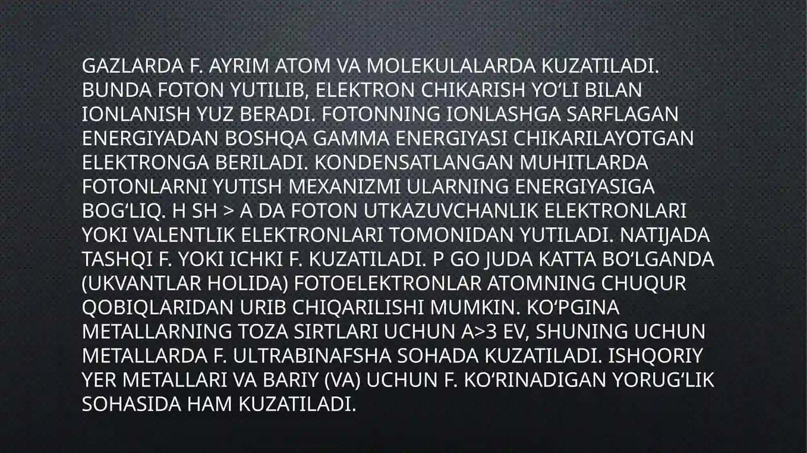Metallarda elektrtoki va fotoeffekt 4