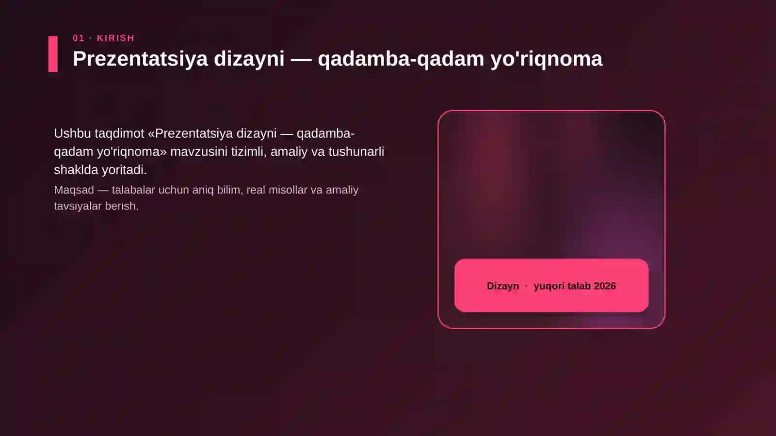 Prezentatsiya dizayni — qadamba-qadam yo'riqnoma 4