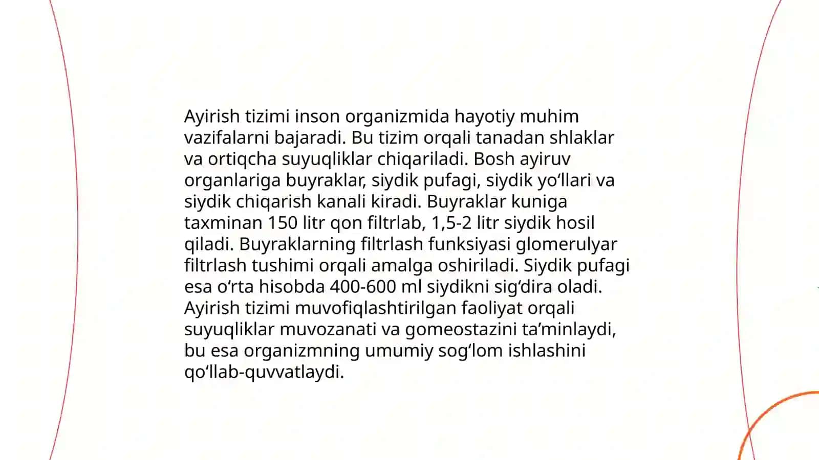 Ayirish a'zolari haqidagi ma'lumoti 4