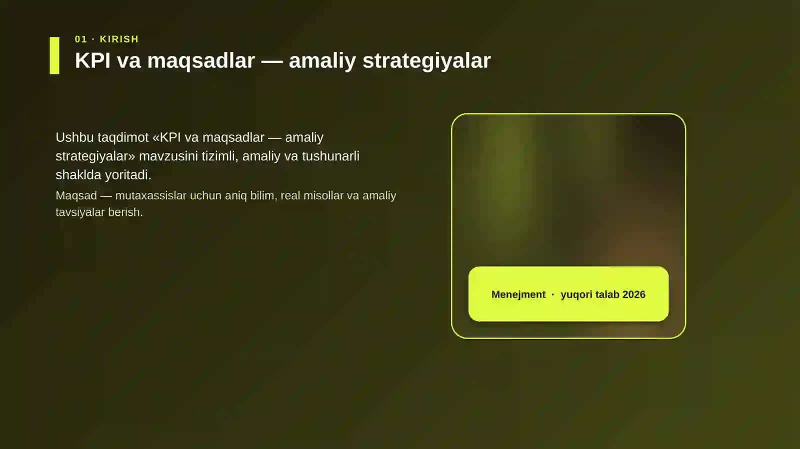 KPI va maqsadlar — amaliy strategiyalar 4