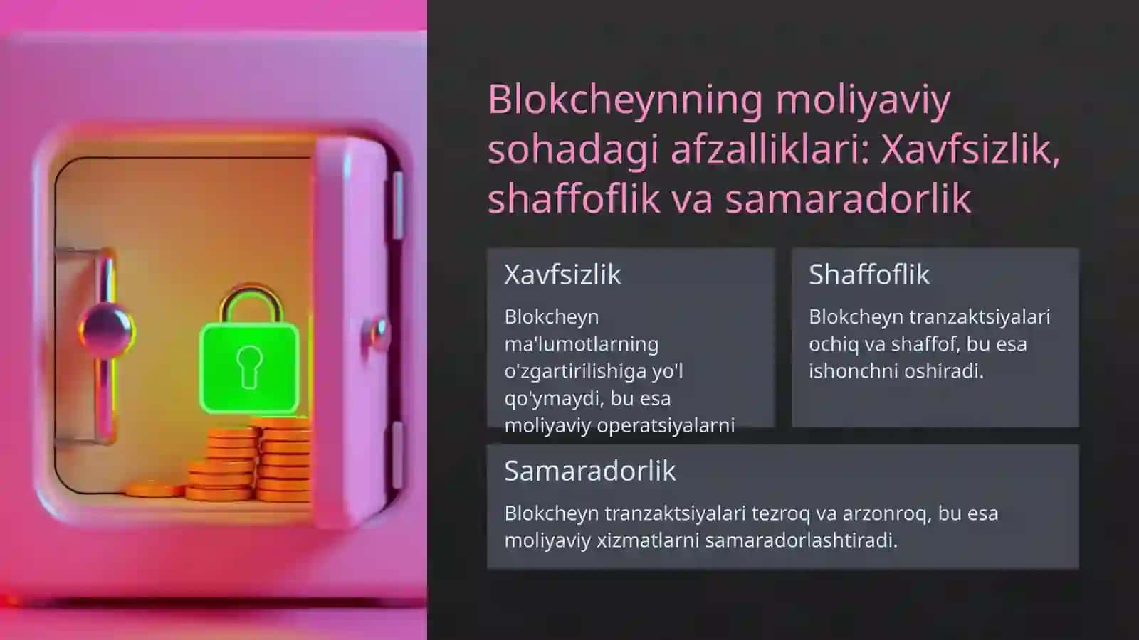 Blokcheyn va moliyaviy texnologiyalar: Innovatsiyalarga yo'l 4
